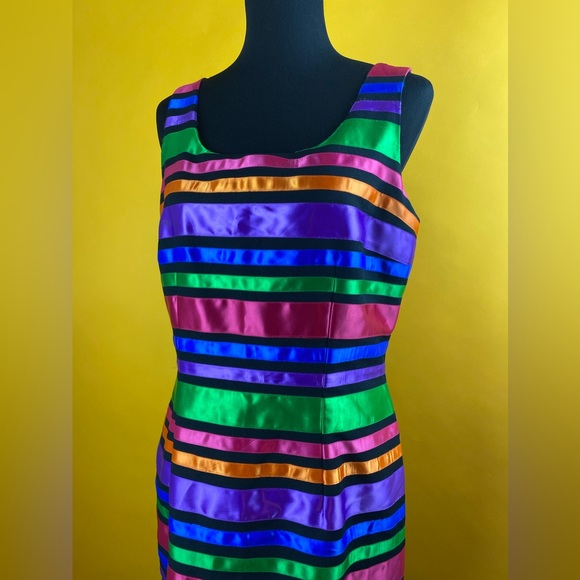 Maggy London Ribbon Striped Dress - Picture 3 of 13